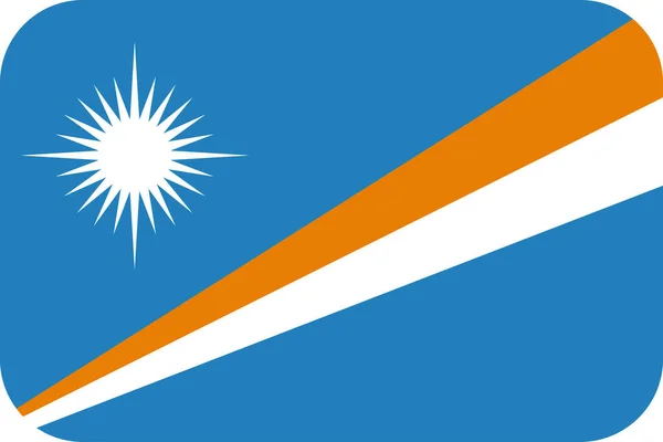Σημαία Των Νήσων Μάρσαλ Επίπεδη Εικόνα Διανυσματική Απεικόνιση — Διανυσματικό Αρχείο