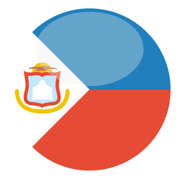 Sint Maarten Zászló Elszigetelt Fehér Háttér Vektor Illusztráció — Stock Vector