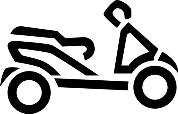 Motorkerékpár Ikon Elszigetelt Fehér Háttér Vektor Illusztráció — Stock Vector