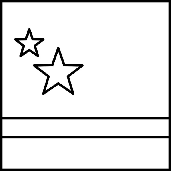 キュラソーの旗フラットアイコン ベクトルイラスト — ストックベクタ