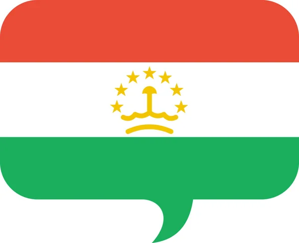 塔吉克斯坦国旗扁平图标 矢量图解 — 图库矢量图片