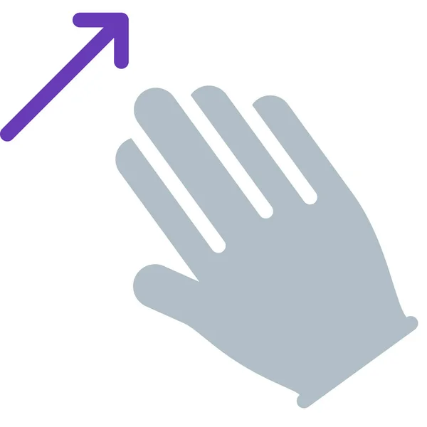 Протягніть Піктограму Руки Торкніться Пальця Векторні Ілюстрації — стоковий вектор