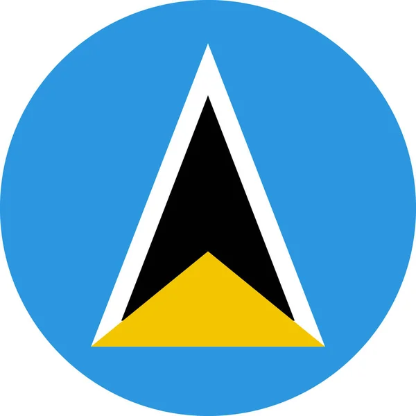 Zászló Saint Lucia Lapos Ikon Vektor Illusztráció — Stock Vector