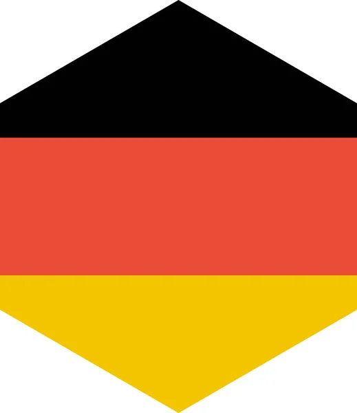 Tyskland Flagga Isolerad Vit Bakgrund Vektor Illustration — Stock vektor