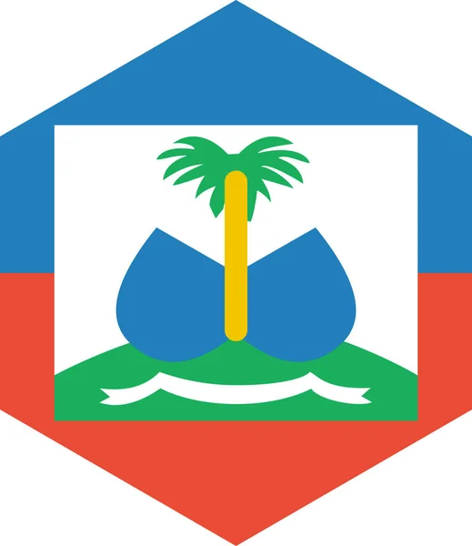 Haiti Flagga Isolerad Vit Bakgrund Vektor Illustration — Stock vektor