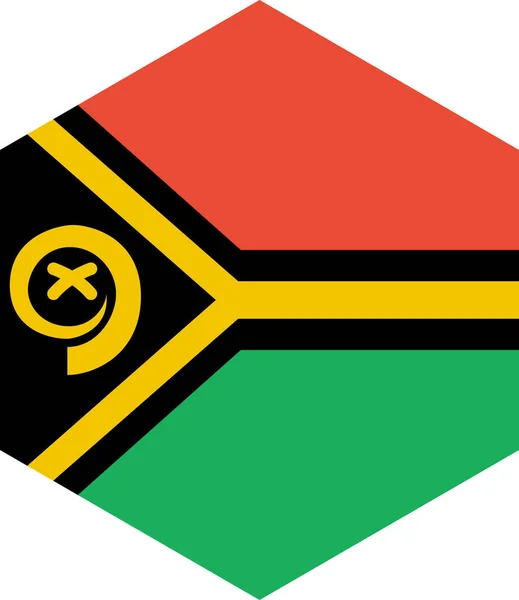 Vanuatu Flagga Isolerad Vit Bakgrund Vektor Illustration — Stock vektor