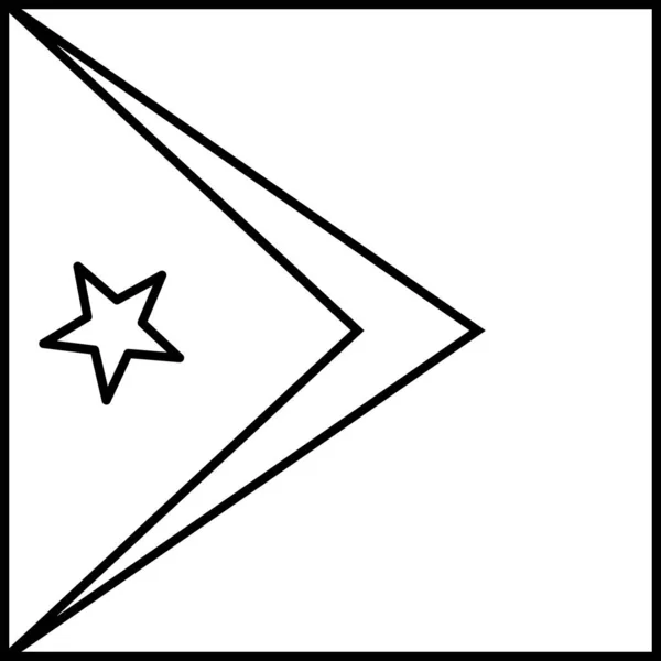 Bandera Timor Leste Vector Ilustración — Vector de stock