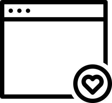 kalp simgesi, minimalist vektör illüstrasyonu