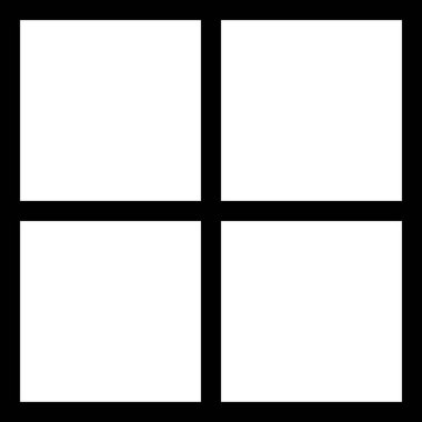 Beyaz arkaplanda sınır simgesi izole edildi, vektör illüstrasyonu