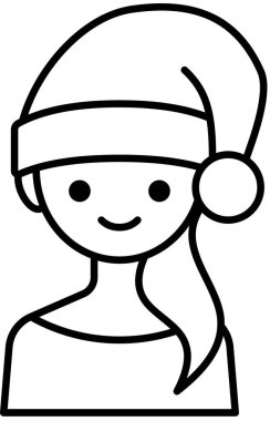 kız güzel vektör illüstrasyonu minimalistik 