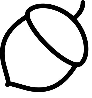 palamut simgesi, minimalist vektör illüstrasyonu