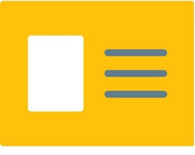 isim kartı düz simgesi, vektör, illüstrasyon 