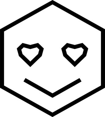 Maskot gülümsemesinin modern grafik ikonu vektör illüstrasyonu