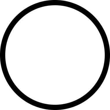 Beyaz arkaplanda izole edilmiş daire simgesi, vektör illüstrasyonu