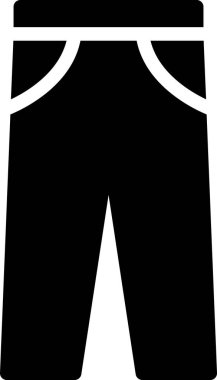 pantolon düz simgesi, vektör illüstrasyonu