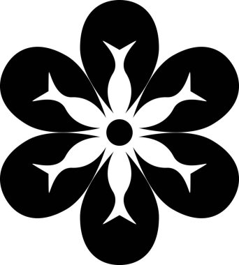 Çiçek süslemesinin vektör illüstrasyonu, çiçek bitkisi sanatı