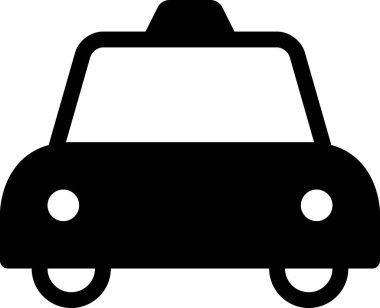 Taksi vagonu düz simgesi, vektör, illüstrasyon