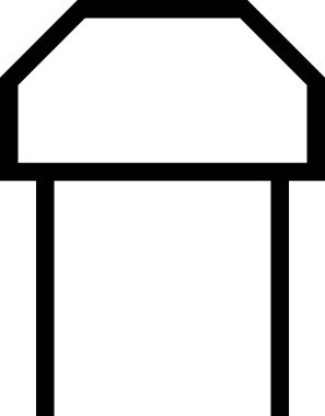 Beyaz arkaplanda izole edilmiş sandalye, vektör çizimi