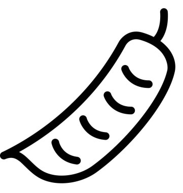 bezelye simgesi, minimalist vektör illüstrasyonu