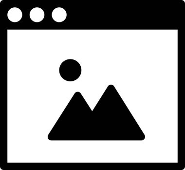 resim düz simgesi, vektör, illüstrasyon 