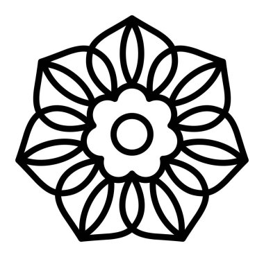 Çiçek mandala vektör çizimi 