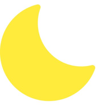 hilal düz simge, vektör illüstrasyonu