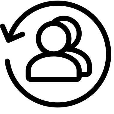 eşzamanlama simgesi, minimalist vektör illüstrasyonu