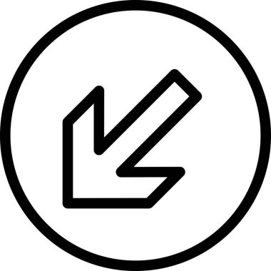 Beyaz arkaplanda izole edilmiş ok yönü, vektör illüstrasyonu