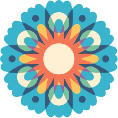 Çiçek mandala vektör çizimi 