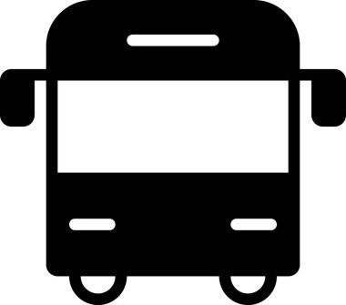 bus düz simgesi, vektör illüstrasyonu