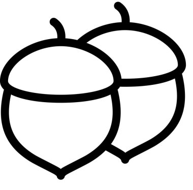 Palamut simgesi, minimalist vektör illüstrasyonu