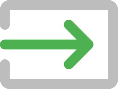 Beyaz arkaplanda izole edilmiş ok simgesi, vektör illüstrasyonu