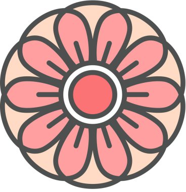 Sardunya kozmosu çiçeği, çiçek süslemesinin vektör çizimi, çiçek çiçeği çiçeği çiçeği sanatı.