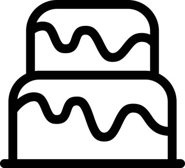 Lezzetli tatlı kek ikonu, vektör illüstrasyonu