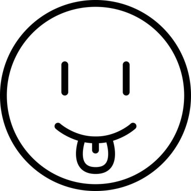 Gülümse yüz avatar emoticon vektör illüstrasyonu