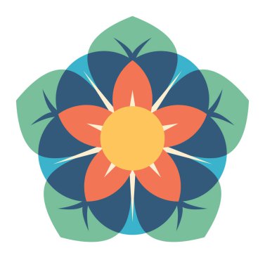 Çiçek mandala vektör çizimi 