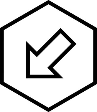 Beyaz arkaplanda izole edilmiş ok yönü, vektör illüstrasyonu