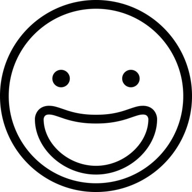 Mutlu maskot simgesinin modern grafik ikonu çizimi