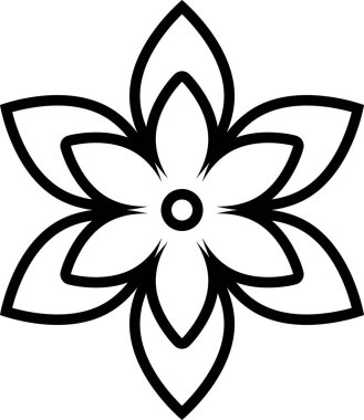 Çiçek süslemesinin vektör illüstrasyonu, çiçek bitkisi sanatı