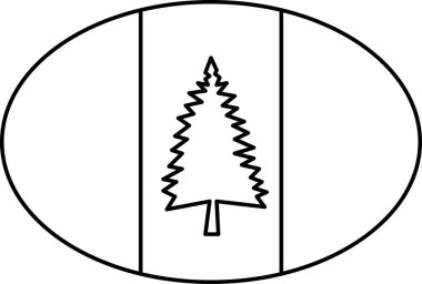 Norfolk Adası simgesi bayrağı, vektör illüstrasyonu