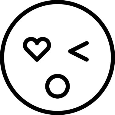 şaşkınlık simgesi, göz kırpan yüz avatarı, ifade ruh hali, minimalist vektör illüstrasyonu