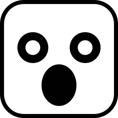 Maskot Duyguları 'nın modern grafik ikon vektör illüstrasyonu şaşırttı