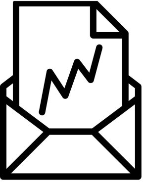 iş grafiği simgesi, analitik konsept, minimalist vektör illüstrasyonu