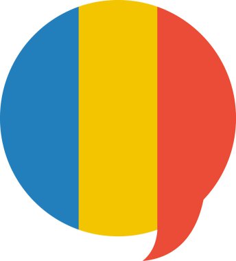 Çad vektör illüstrasyonunun bayrağı 