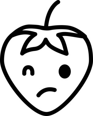 Çilek ifadesi yüz ifadesi yüz ifadesi yüz ifadesi vektörü, mucize yüz avatarı