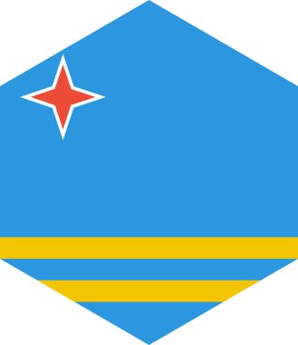 Aruba vektör illüstrasyonunun bayrağı 