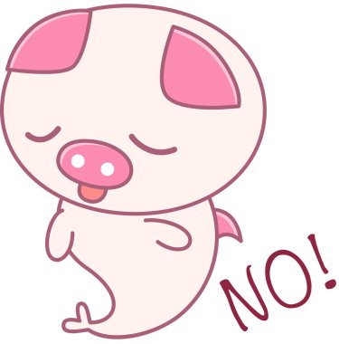 Reddedilen domuz suratı ifadesi, vektör illüstrasyonu