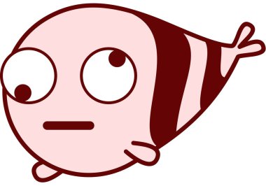 Maskot yuvarlanan göz ifadesinin modern grafik ikon vektör illüstrasyonu