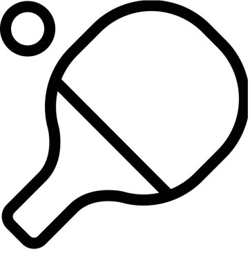 masa tenisi simgesi, minimalist vektör illüstrasyonu