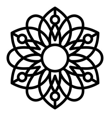 Çiçek mandala vektör çizimi 